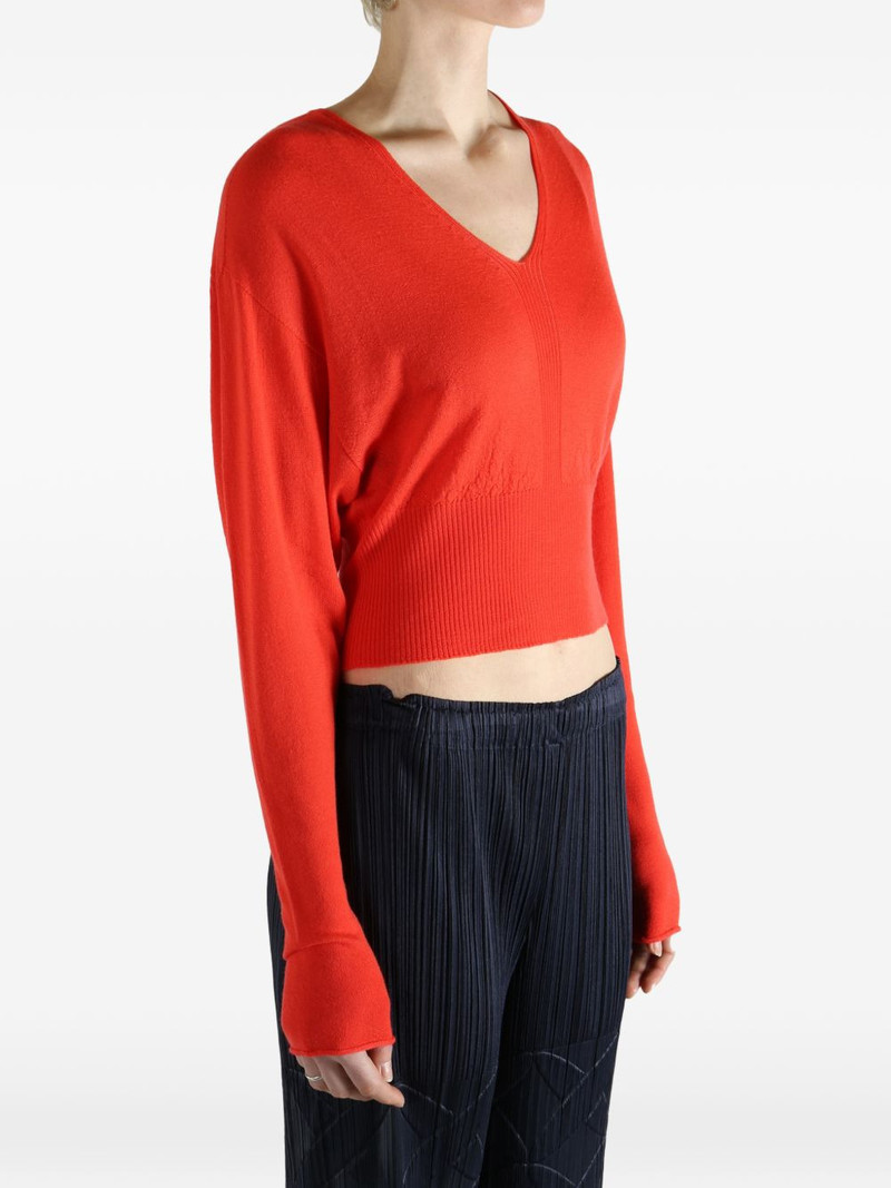 V-neck ribbed sweater 3