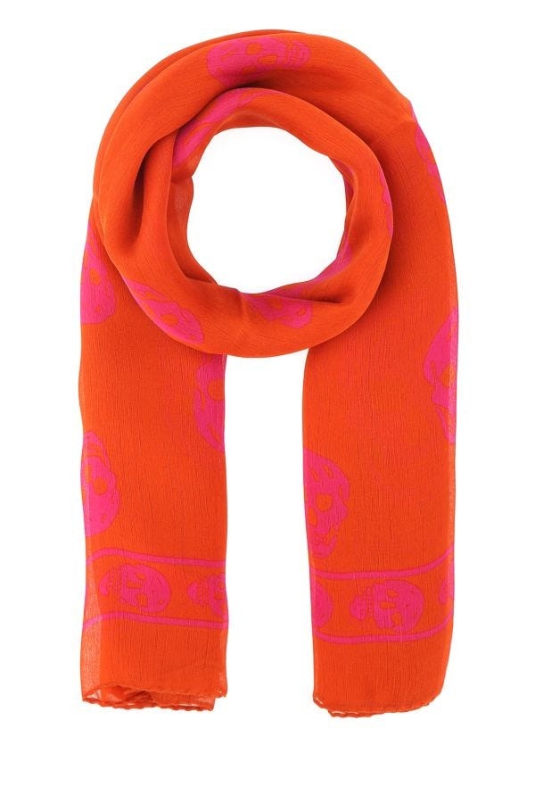 ALEXANDER MCQUEEN Printed Silk Foulard - 1