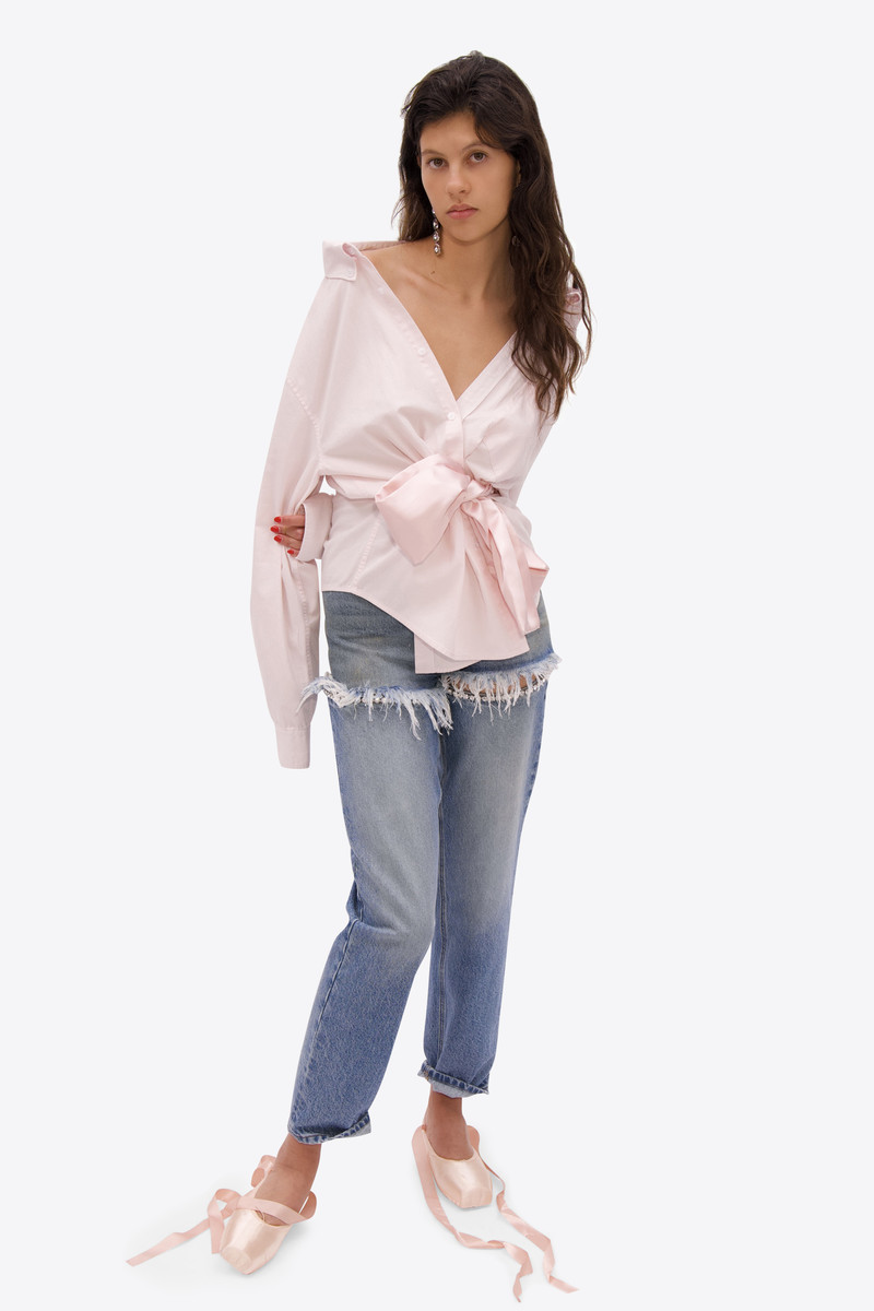 AREA SATIN KNOT OXFORD SHIRT outlook