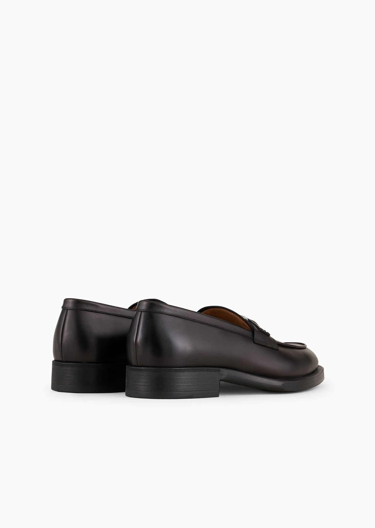 Leather loafers with logo - 3