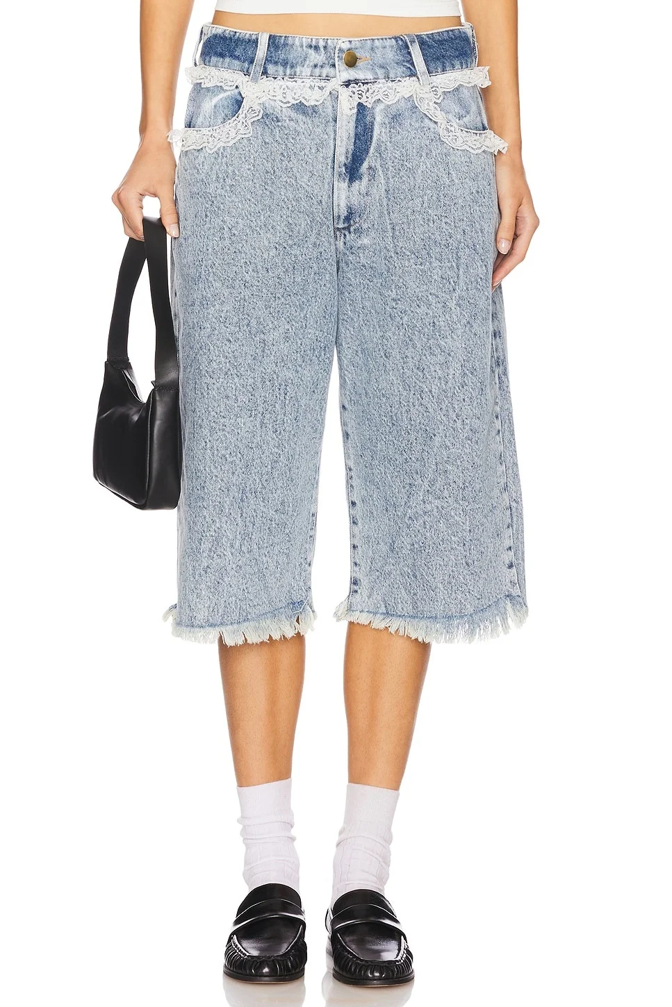 Sid Lace Trim Long Shorts - 1