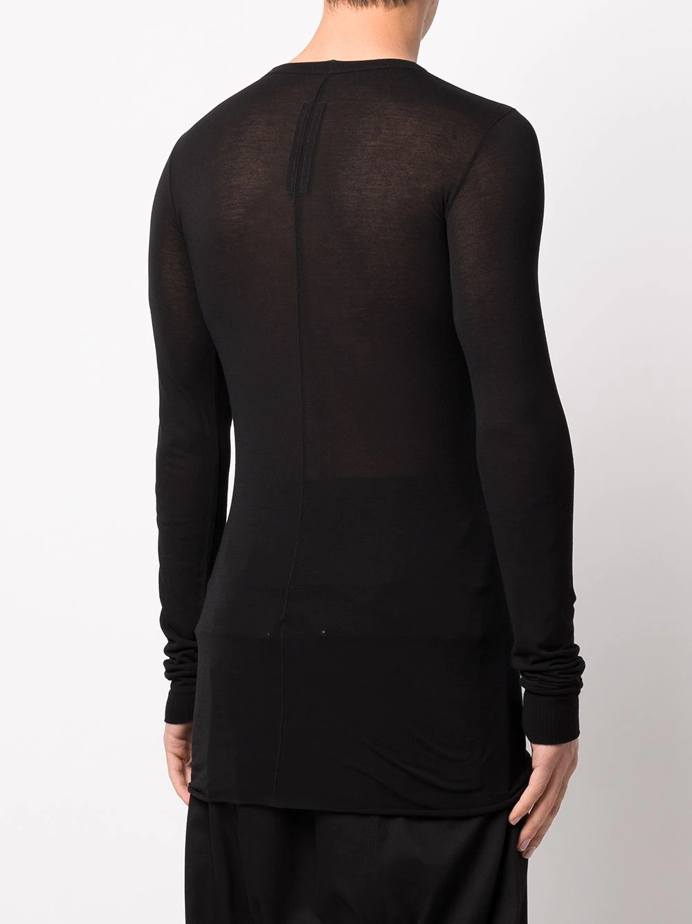 semi-sheer long-sleeve T-shirt - 4