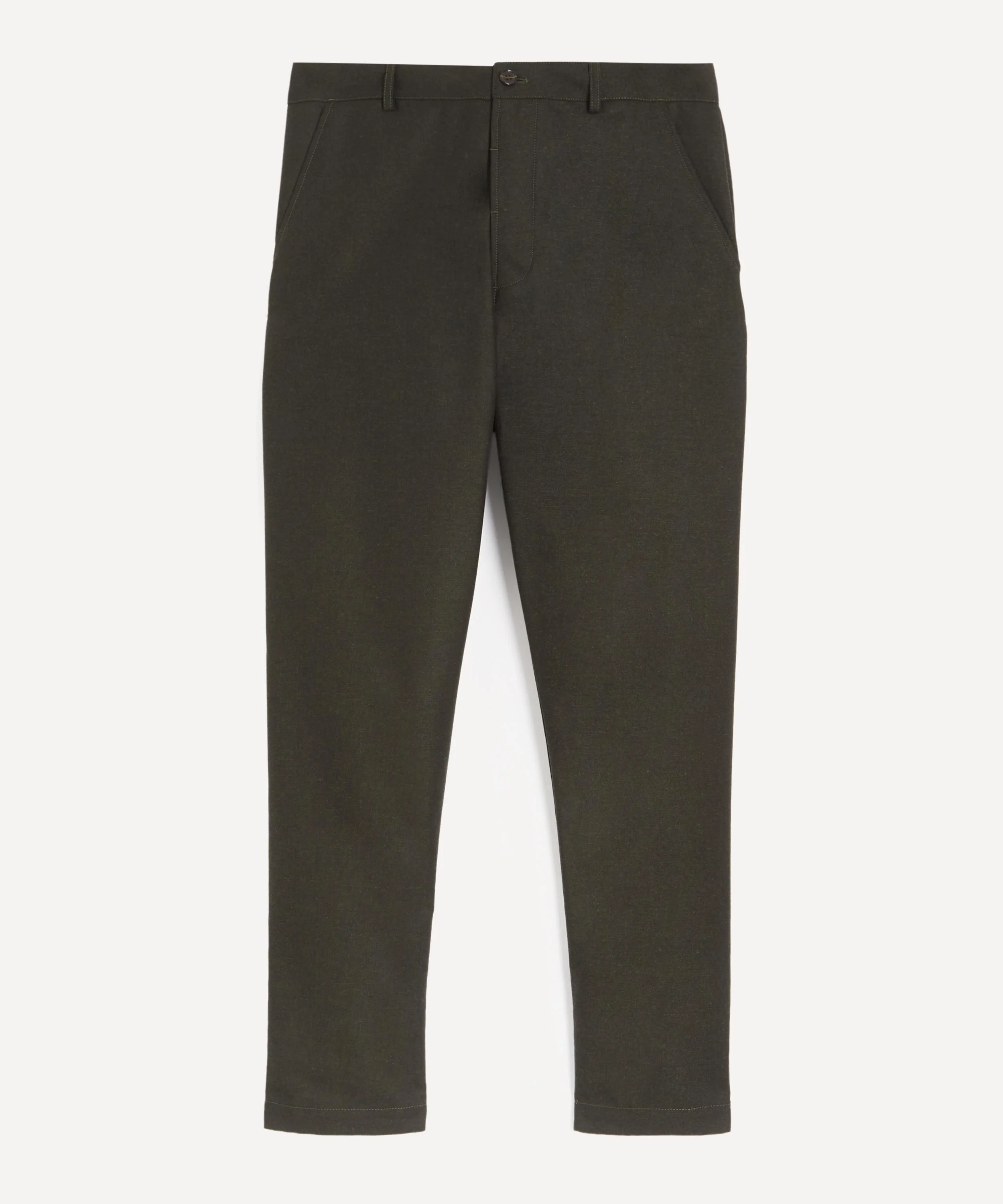 Military Chino Trousers in Olive - 1