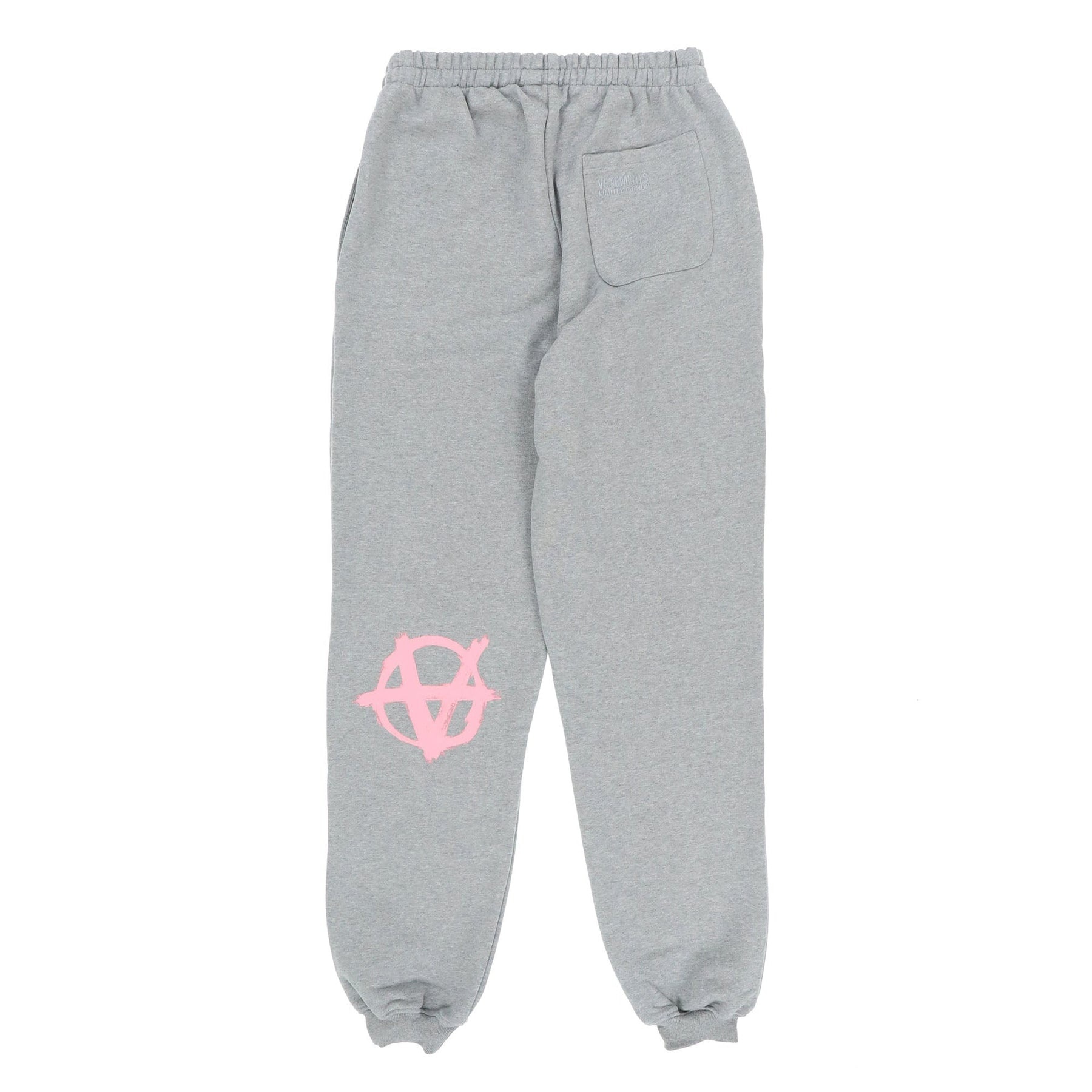 ANARCHY LOGO SWEATPANTS / GRY MELANGE/ BABY PINK - 2