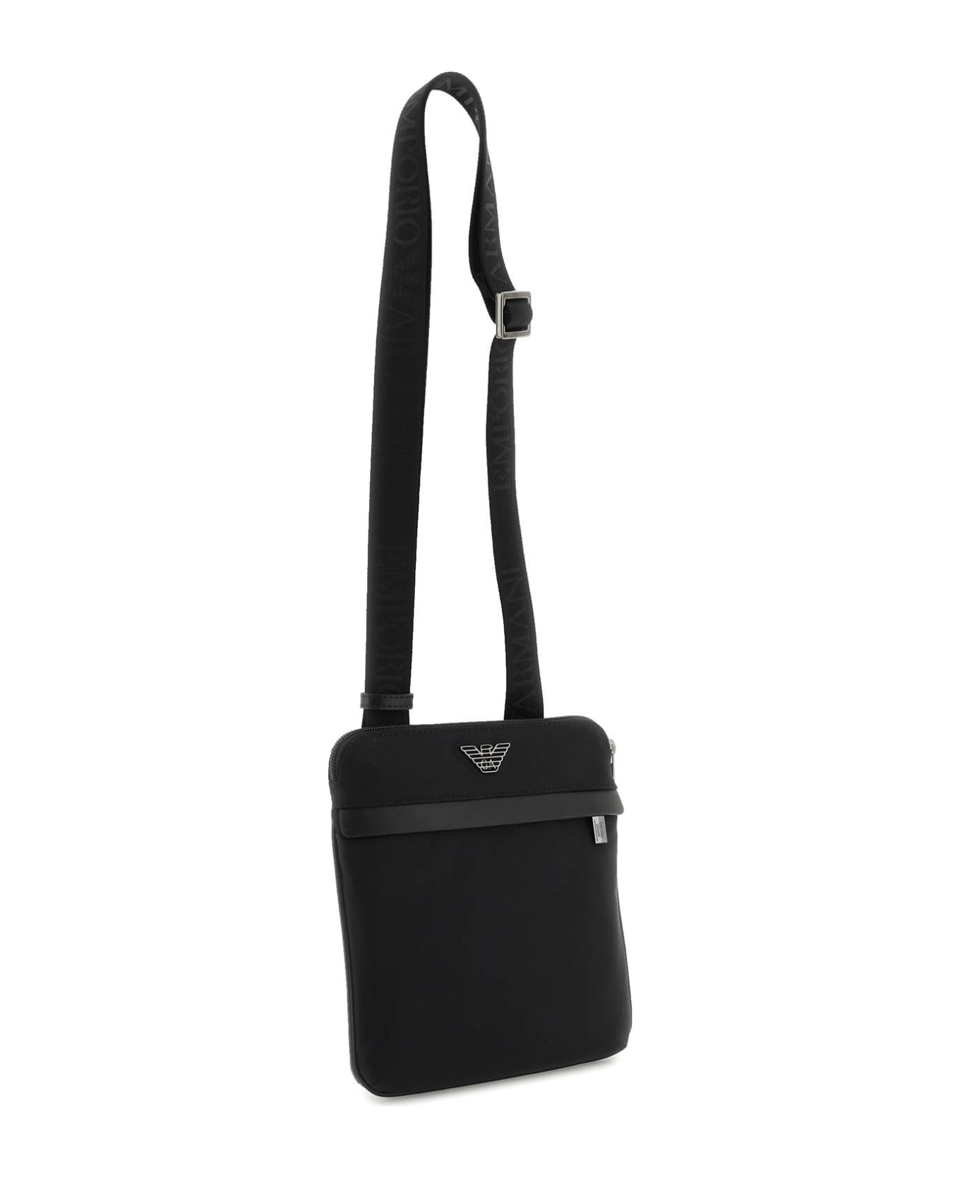 Black Nylon Crossbody Bag - 3