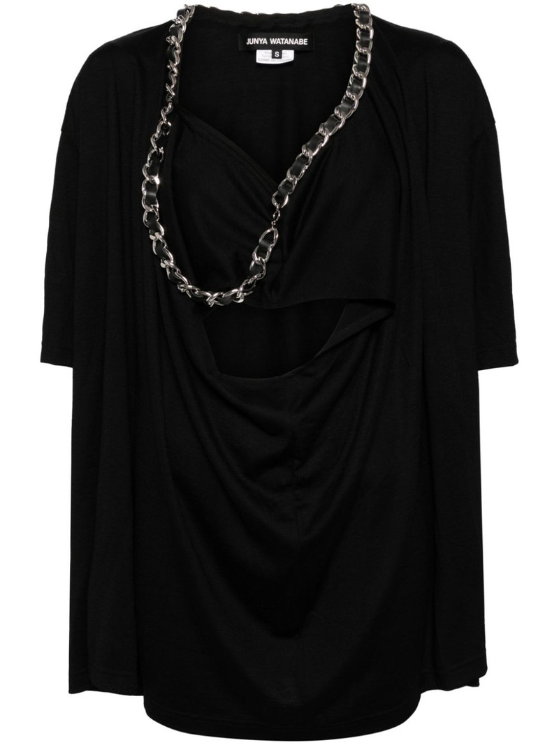 asymmetric-sleeve T-shirt 1