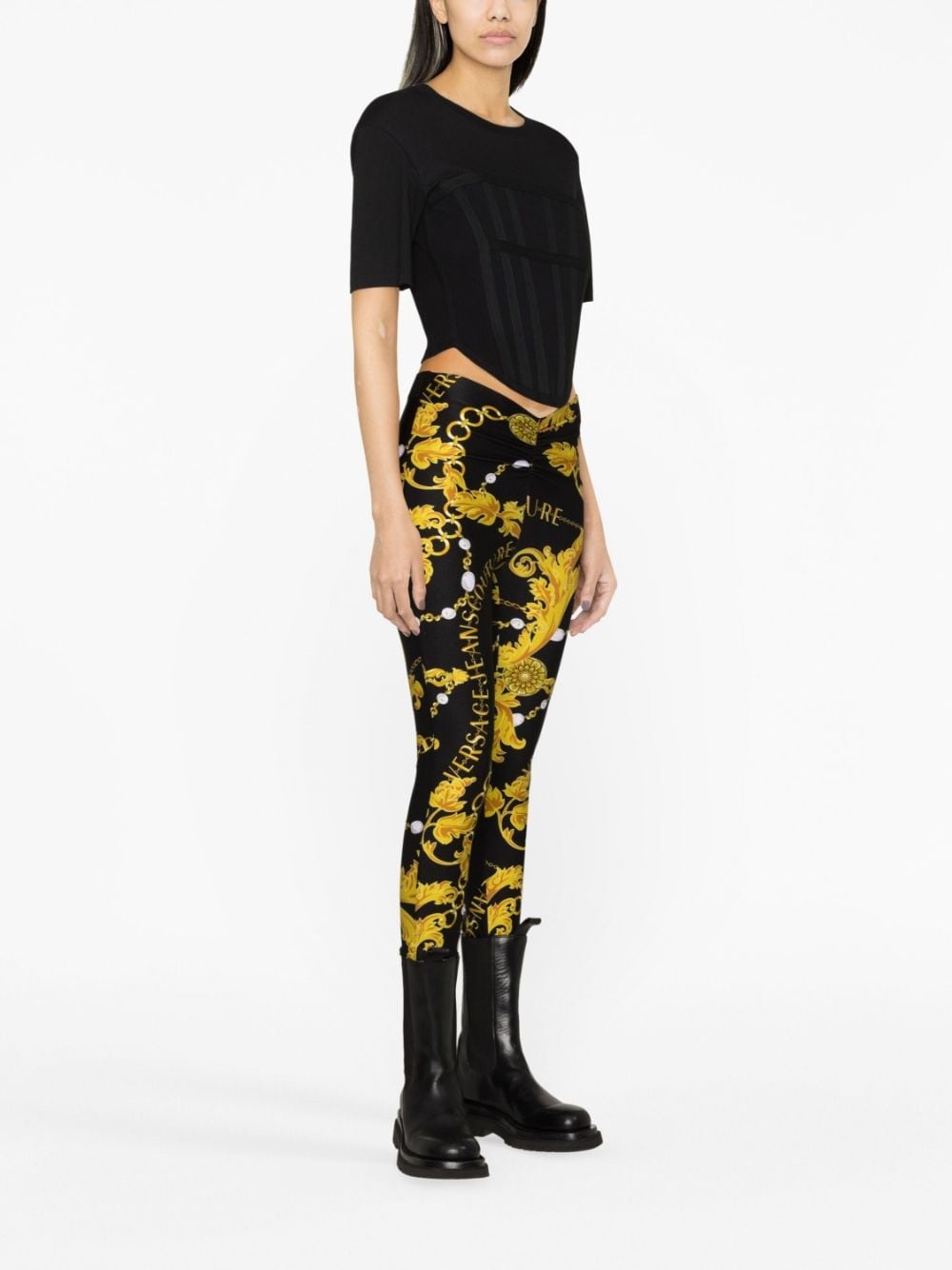 Chain Couture-print leggings - 3