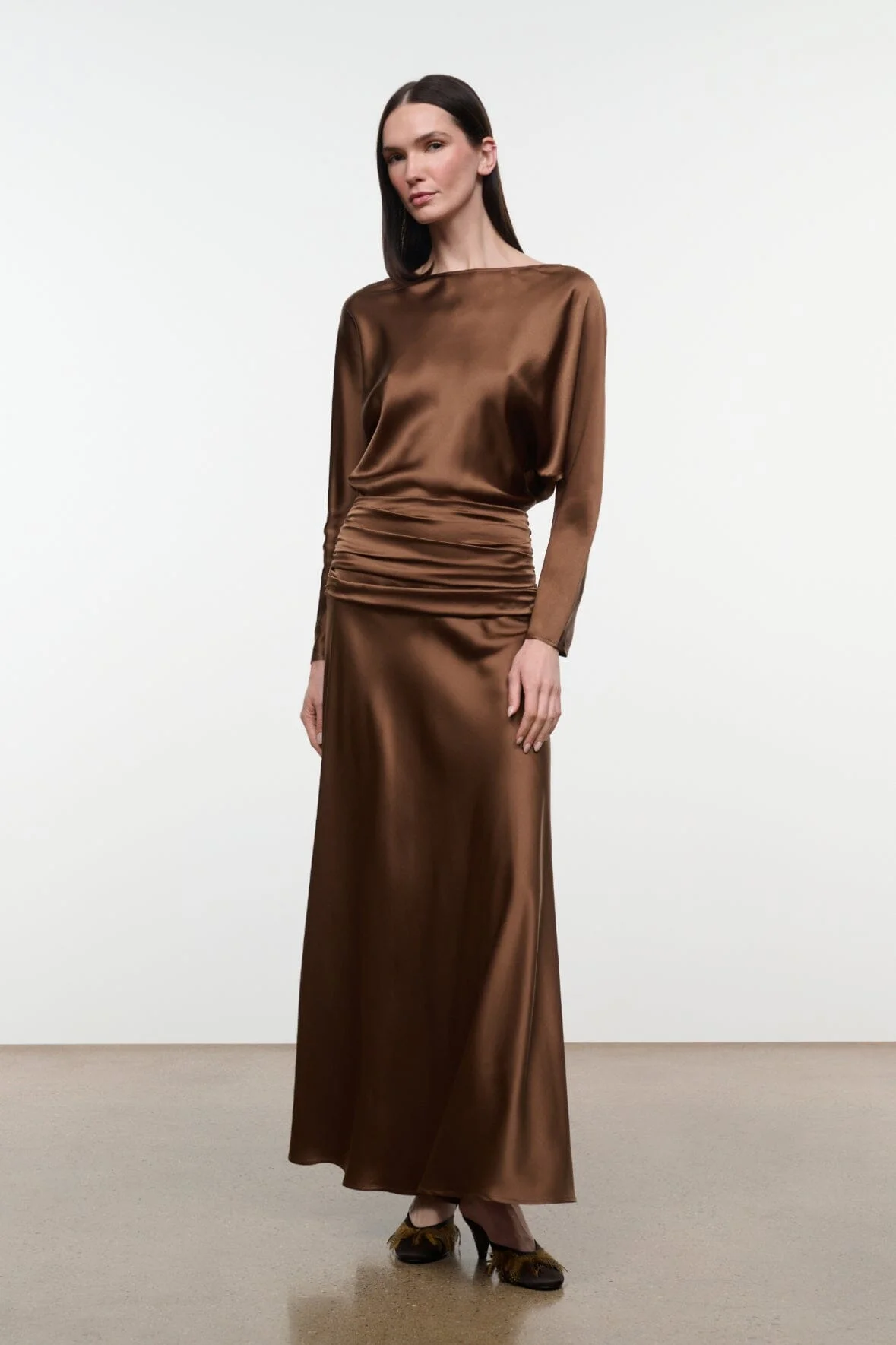 STAUD FREDA SILK DRESS CIGAR - 1
