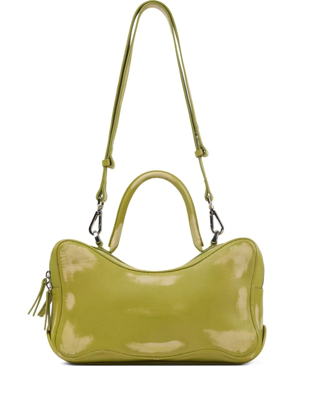curved top-handle shoulder bag - 1