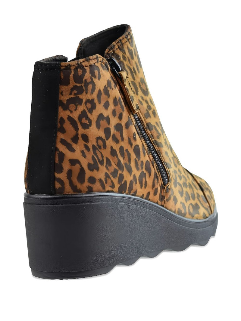 Mazy Eastham zip leopard print boots 3