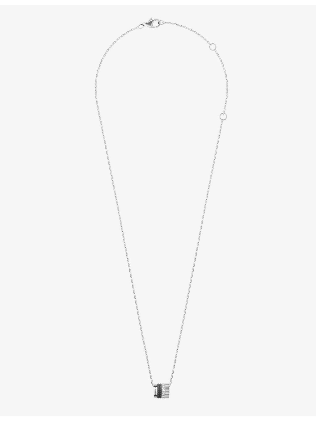 Quatre Black Edition 18ct white-gold, ceramic and 0.17ct diamond pendant necklace - 4