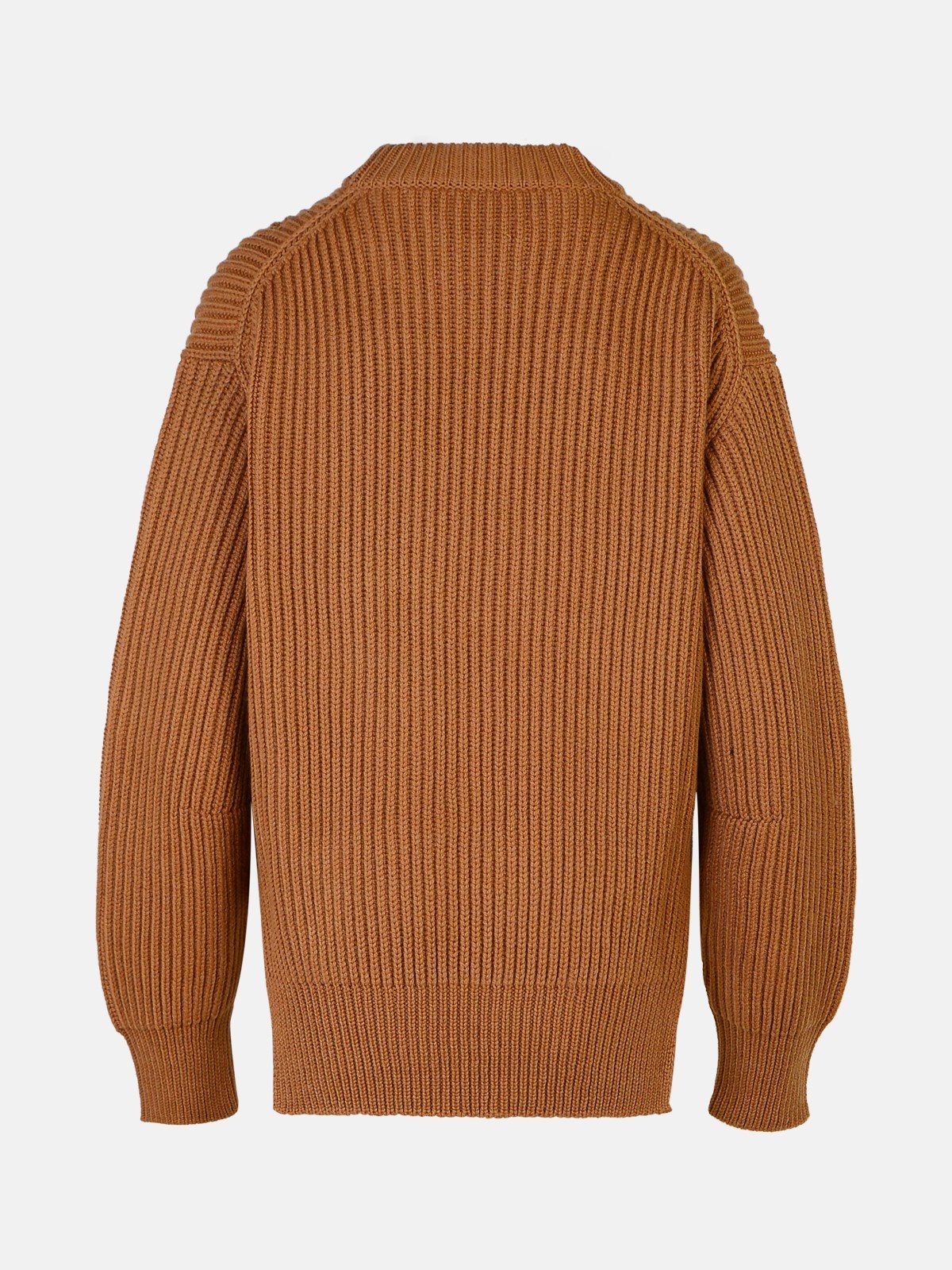 BROWN WOOL SWEATER - 3