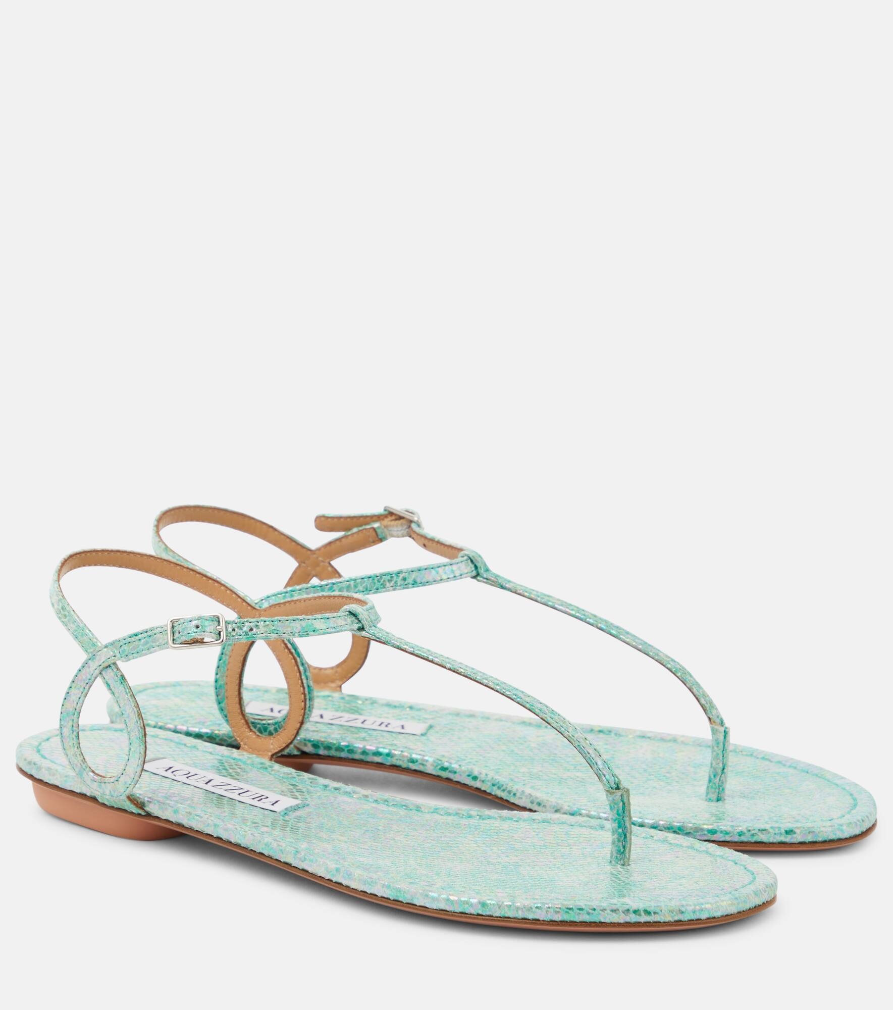 Almost Bare leather thong sandals - 1