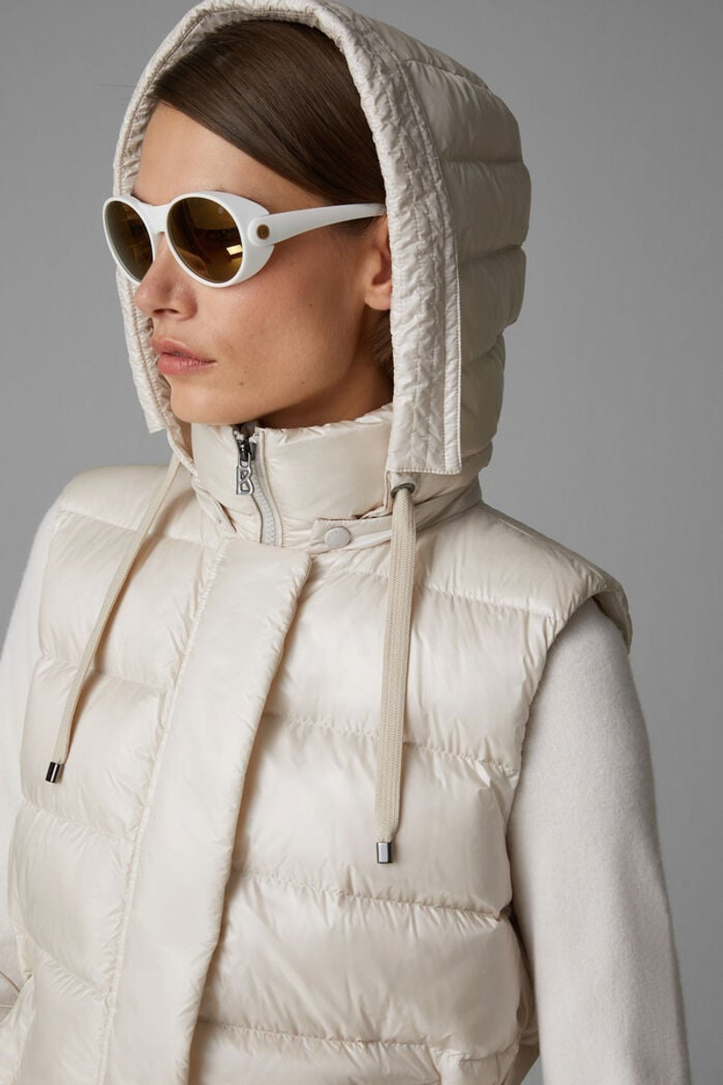 Jella Down waistcoat in Cream 5