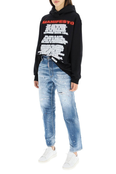 MSGM MANIFESTO PRINT HOODIE outlook