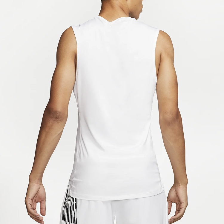 Men's Nike Pro Logo Training Tight White Vest BV5601-100 - 5