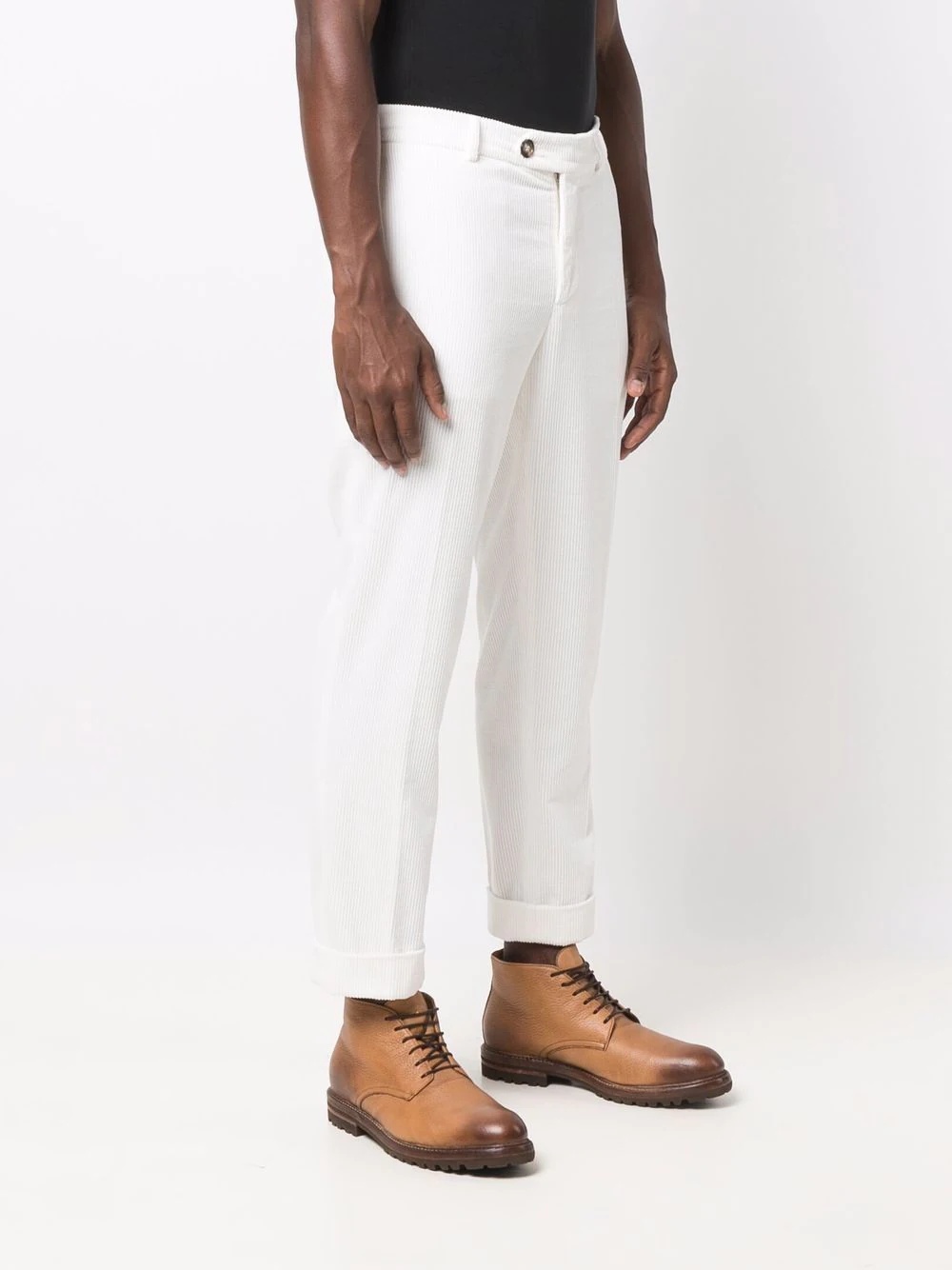 corduroy straight-leg trousers - 3