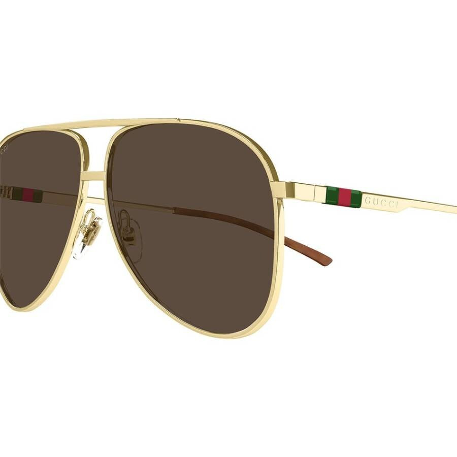 Gucci Brown Pilot Men's Sunglasses GG1677S 002 62 - 3