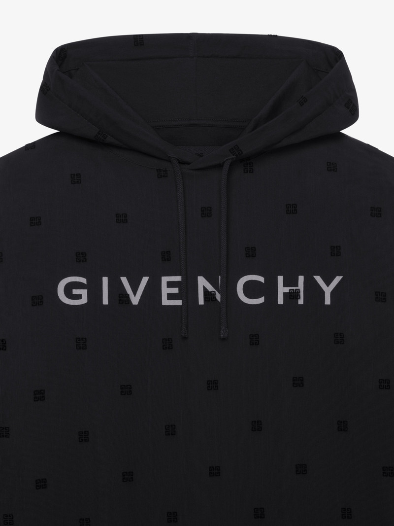 GIVENCHY DOUBLE LAYERED HOODIE IN 4G TULLE 5