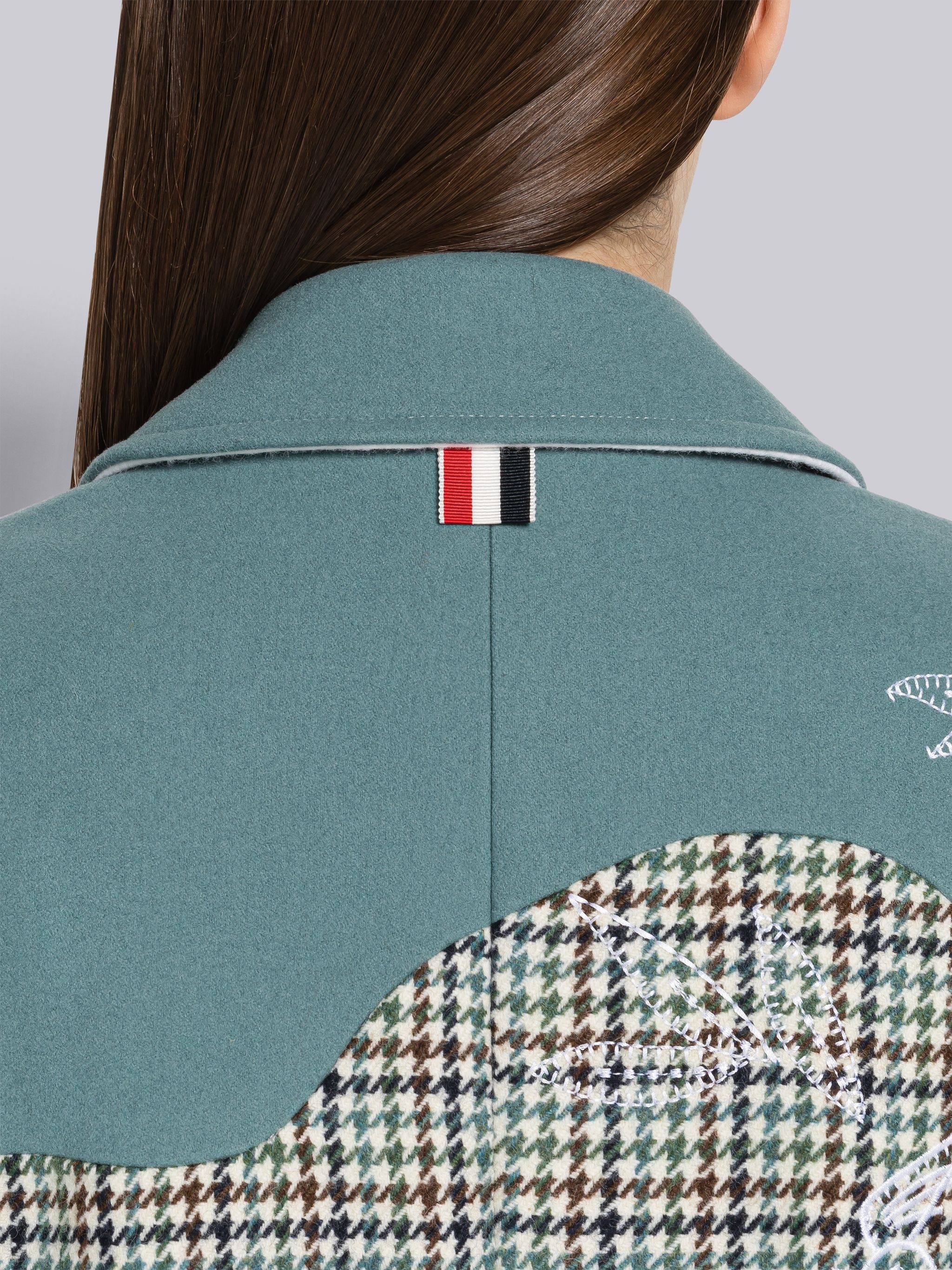 Patchwork Embroidered Bal Collar Overcoat - 5