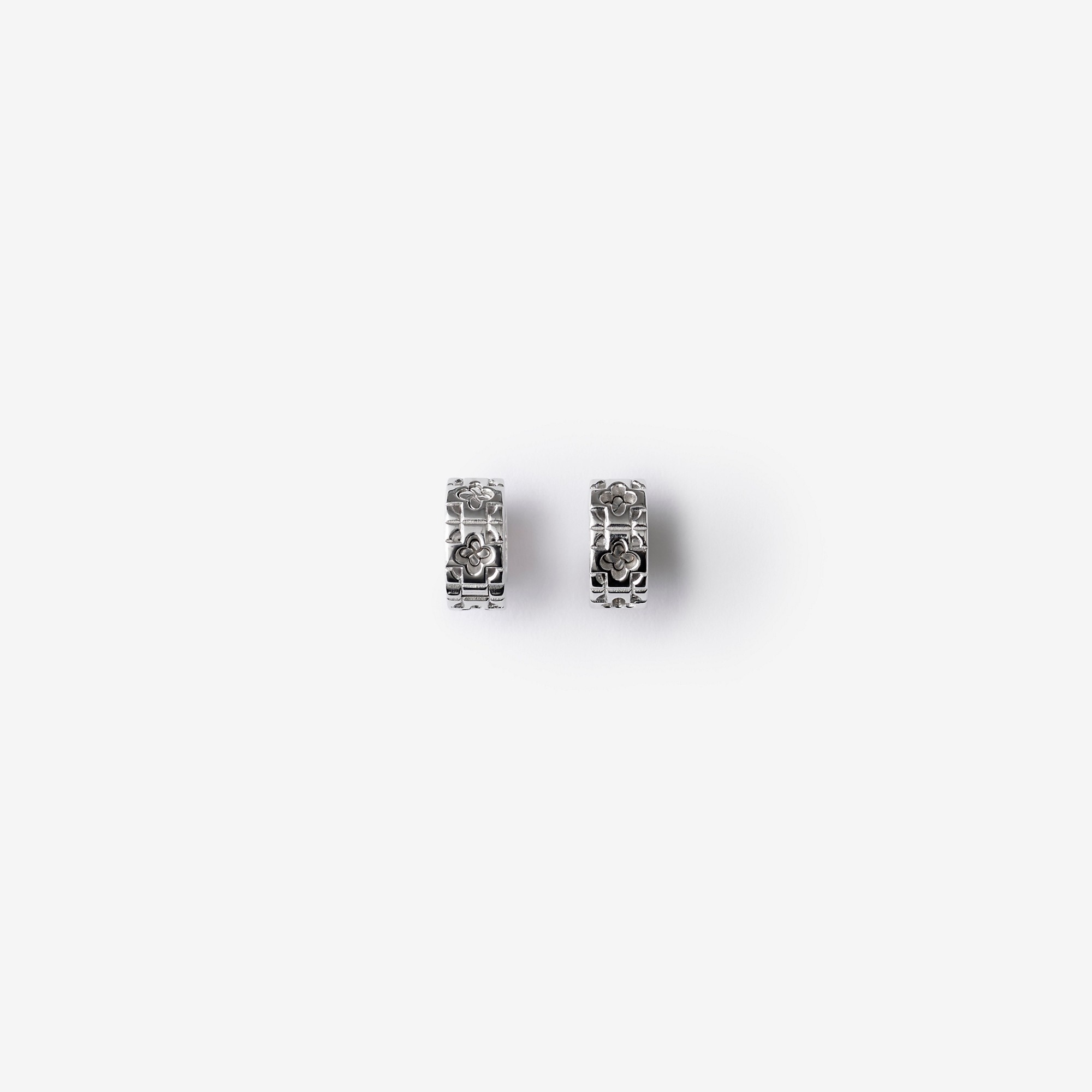 Silver Rose Earrings - 1