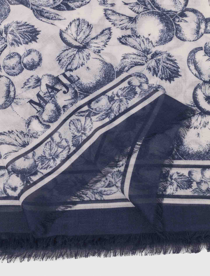 Fruit print shawl 4