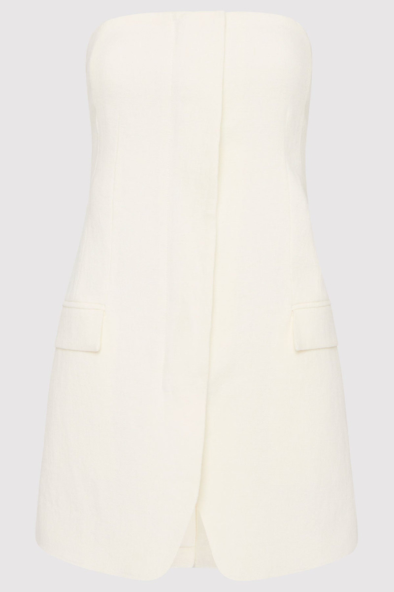 Tailored Strapless Top - Ivory 1