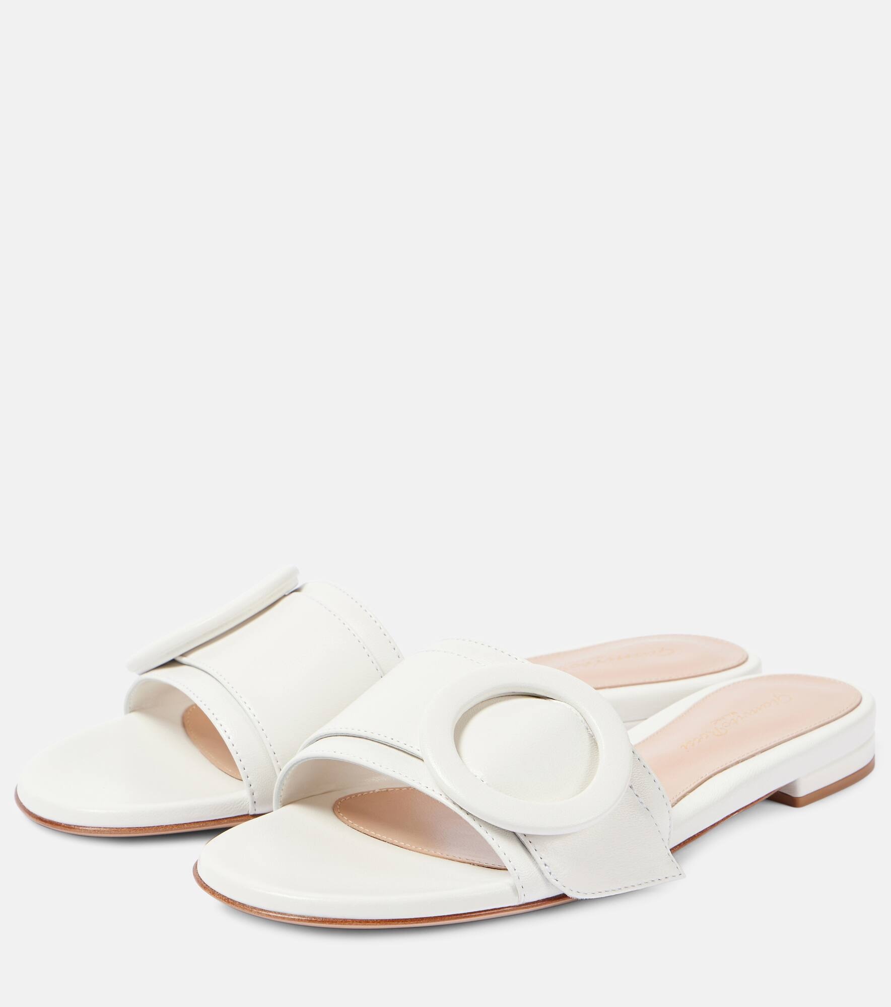 Leather slides - 5