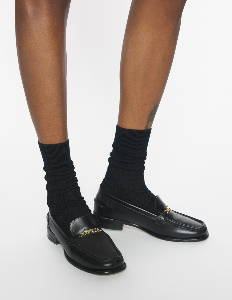 PROFILE FOX LEATHER LOAFERS - 2