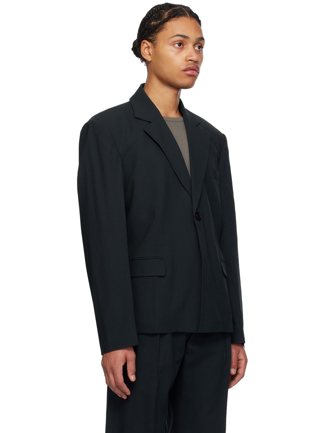Navy Tailored Blazer - 2