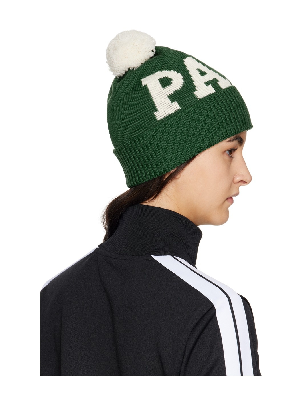 Green Pom Pom Beanie - 3
