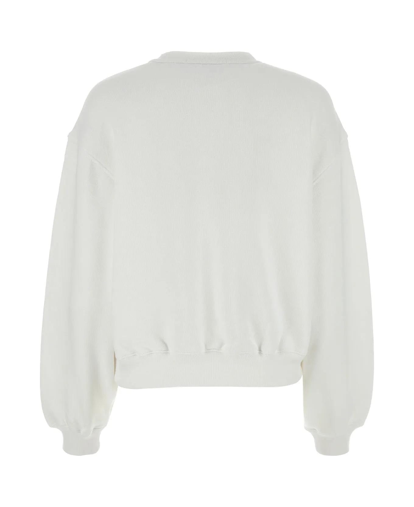 White Cotton Sweatshirt - 2