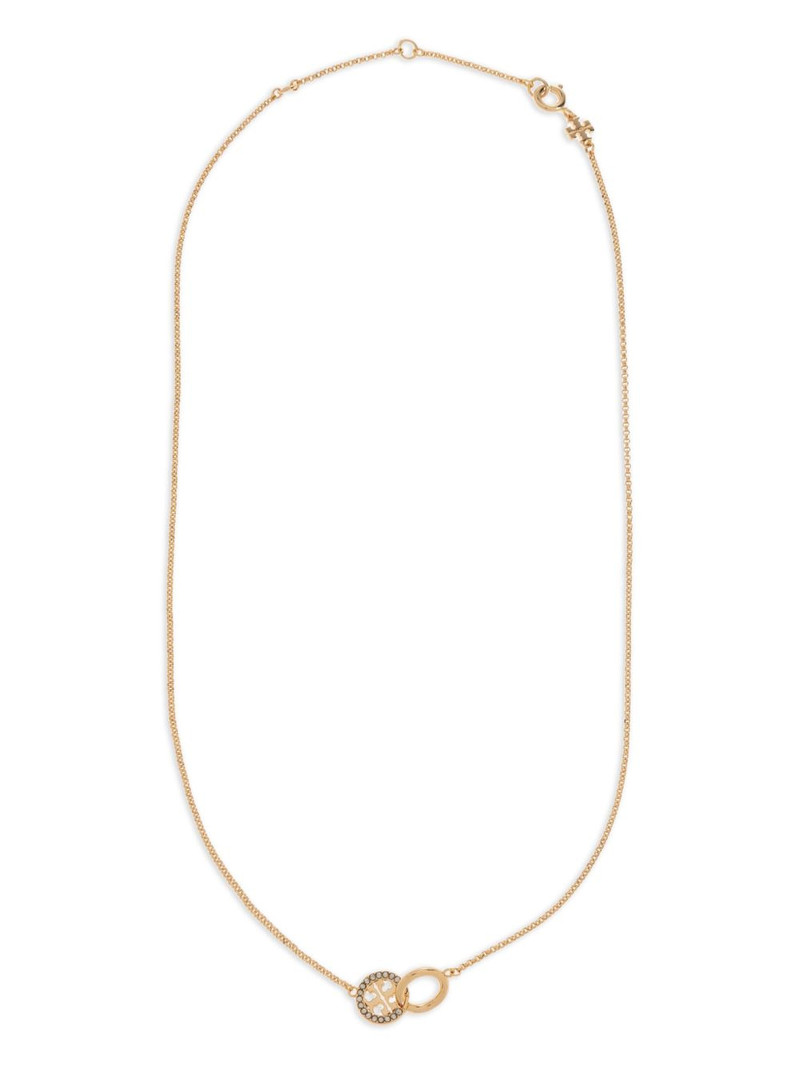 logo-charm chain necklace 1
