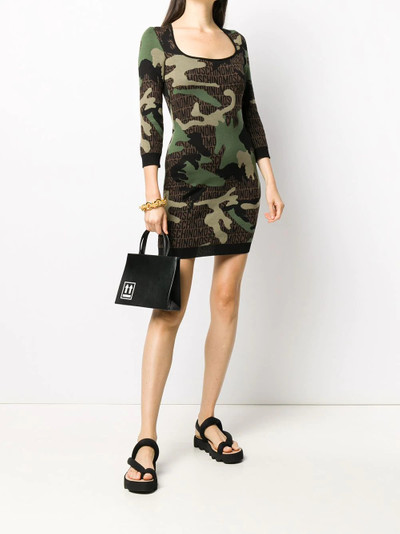 Moschino camouflage-pattern knitted dress outlook