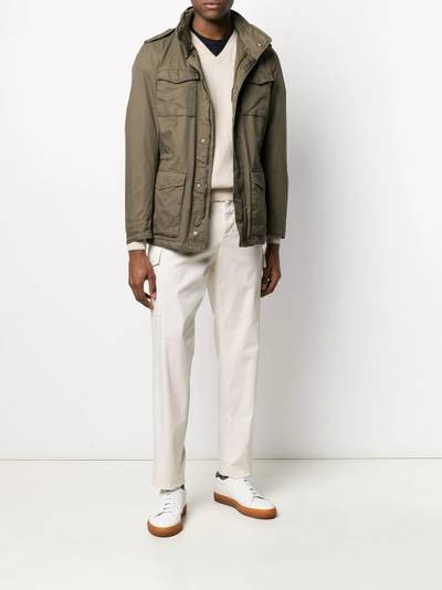 Herno cargo-pocket military jacket outlook