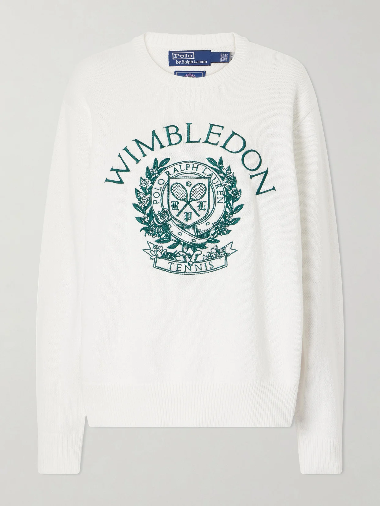 + Wimbledon Logo-embroidered Cotton Sweater - 1