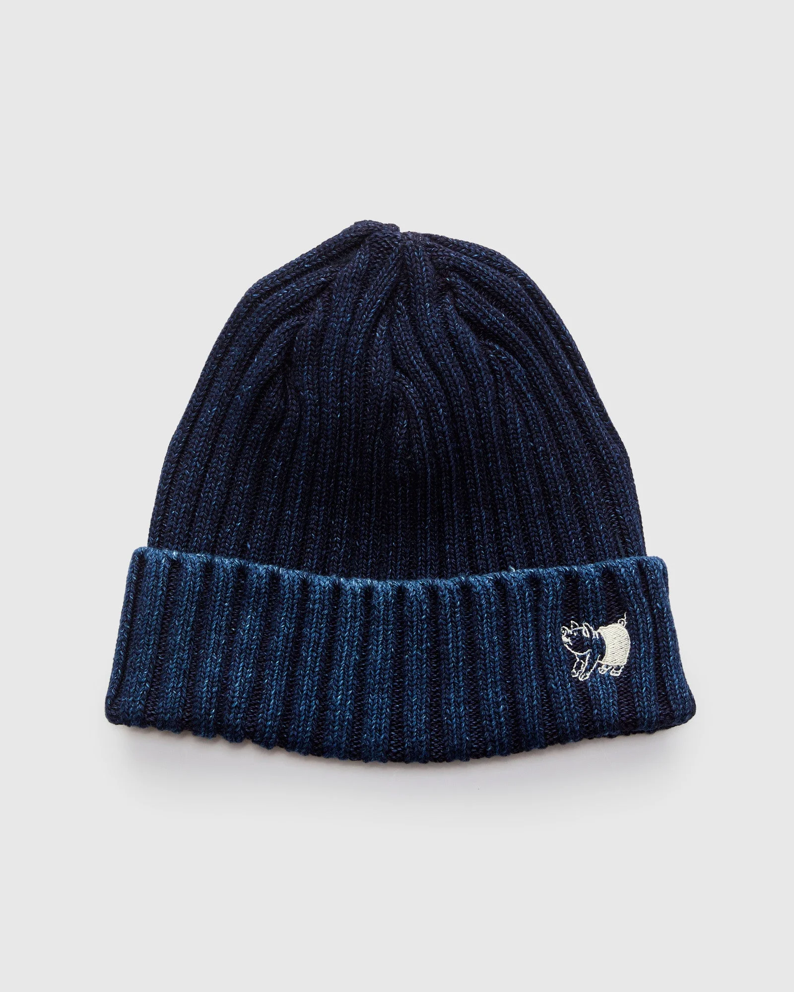 Knit Beanie in Dark Indigo - 1