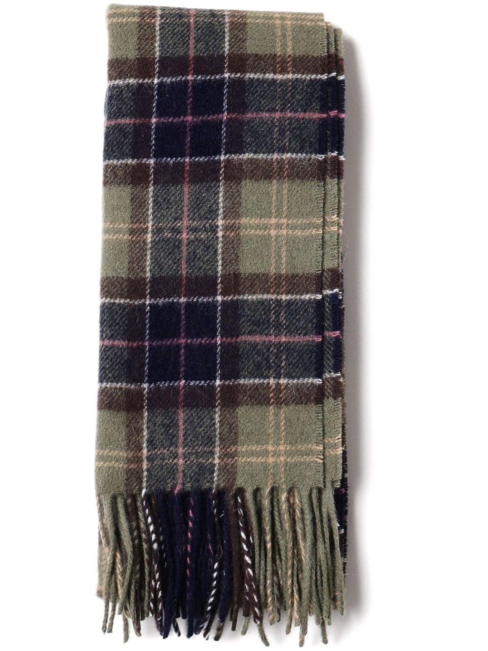 checked wool scarf - 1