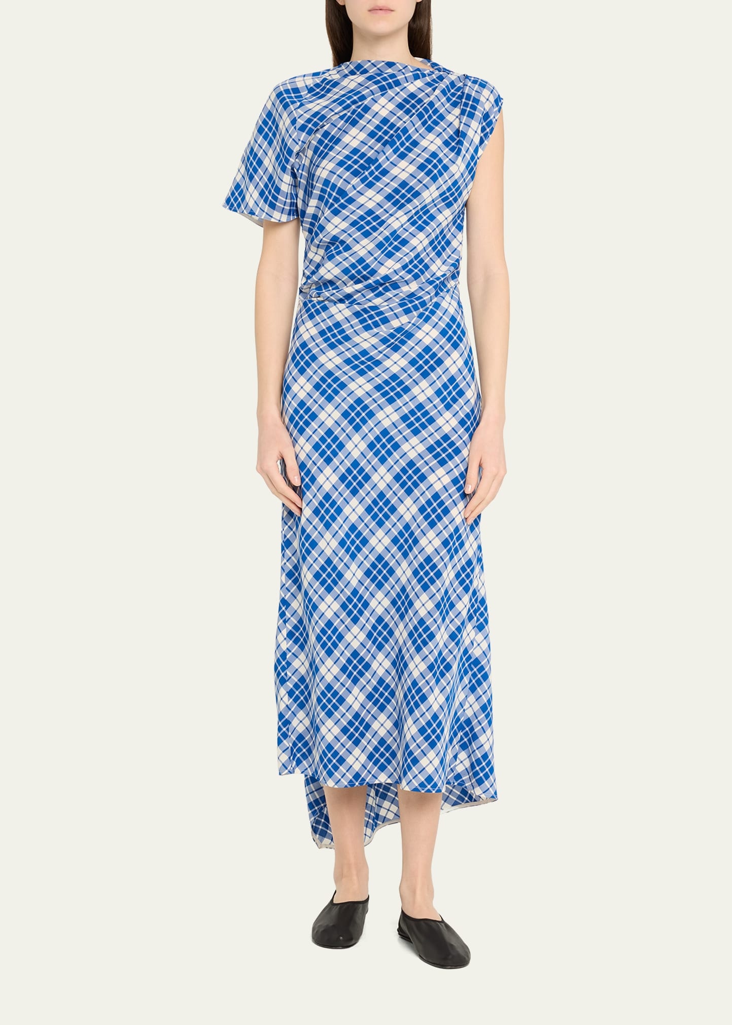 Hallie Crinkled Plaid Dress - 2