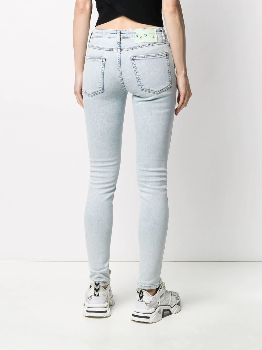 logo-print skinny jeans - 4