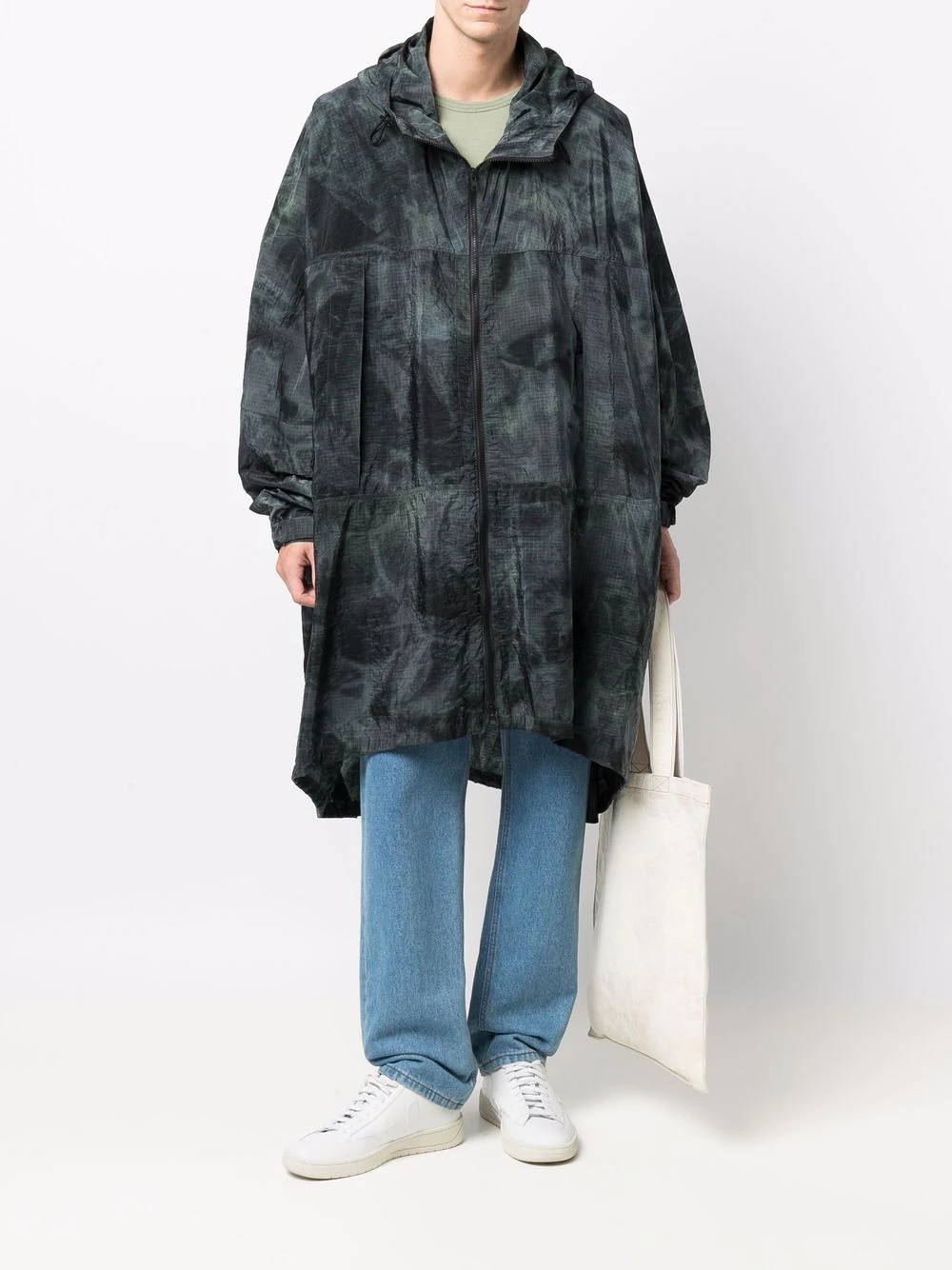 MIST tie-dye cape raincoat - 2