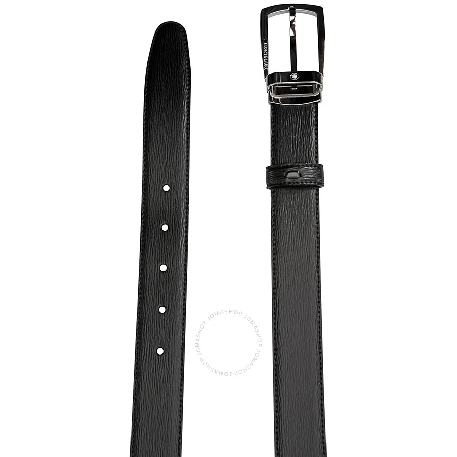 Montblanc Black Leather Belt- Black116706, Brand Size 47 - 2