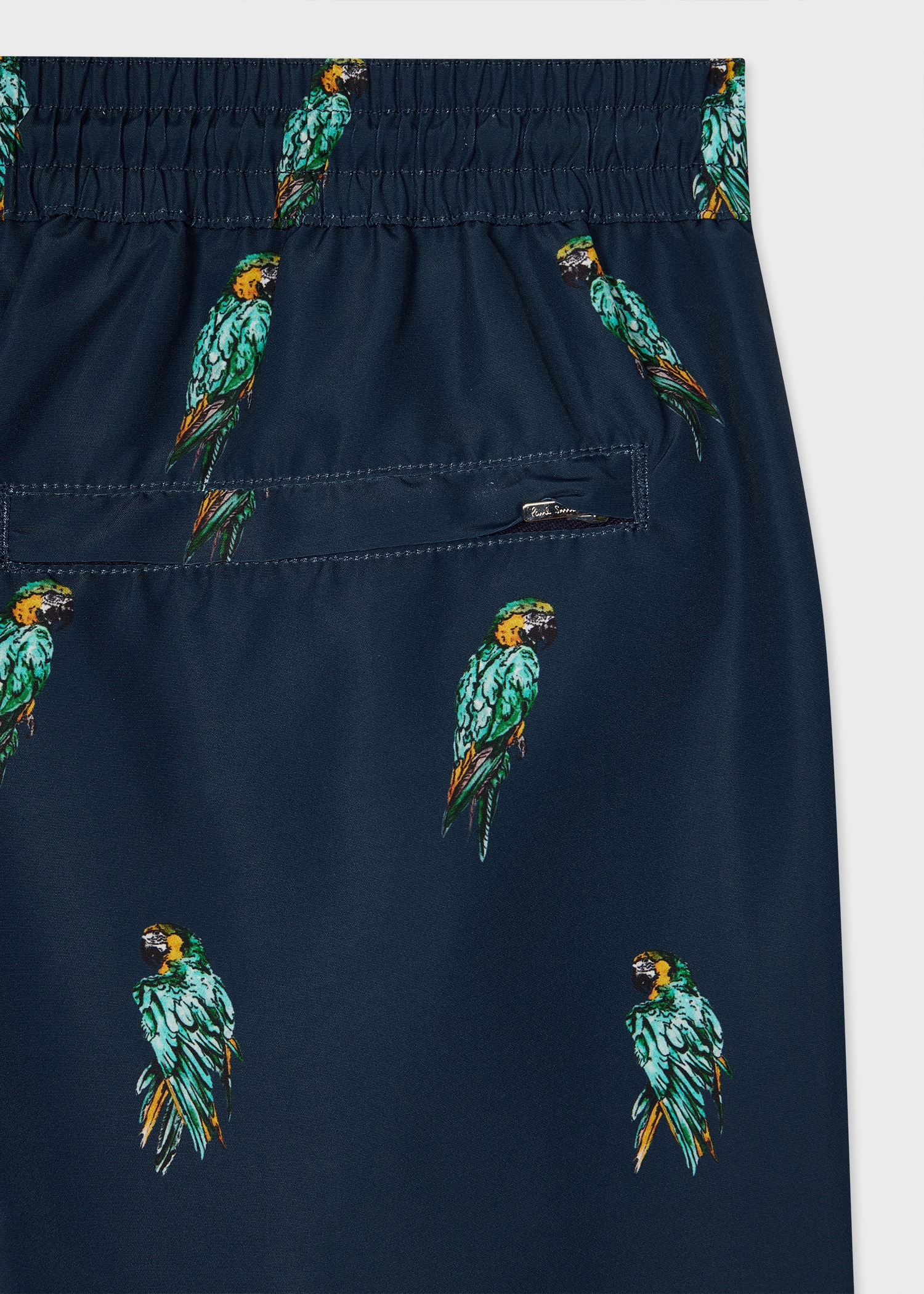 Navy 'Parrots' Print Swim Shorts - 3