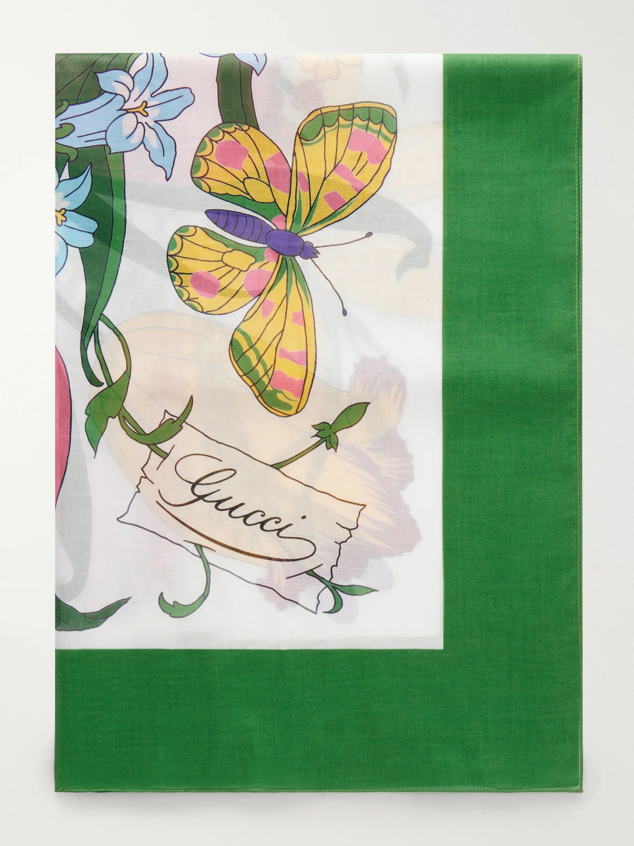 Floral-print Cotton Scarf - 1