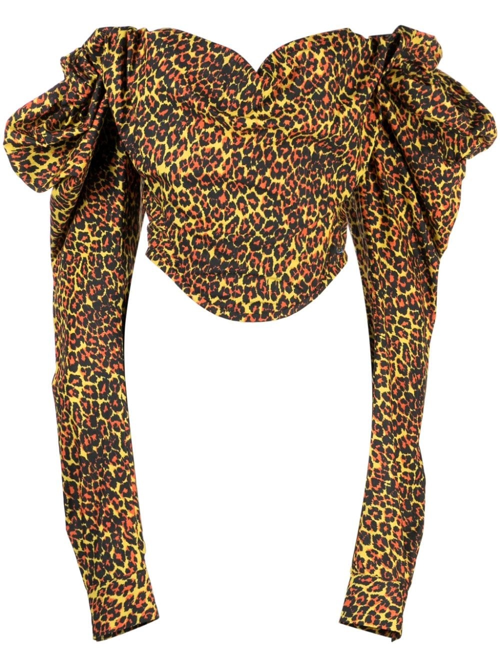 leopard-print corset top - 1