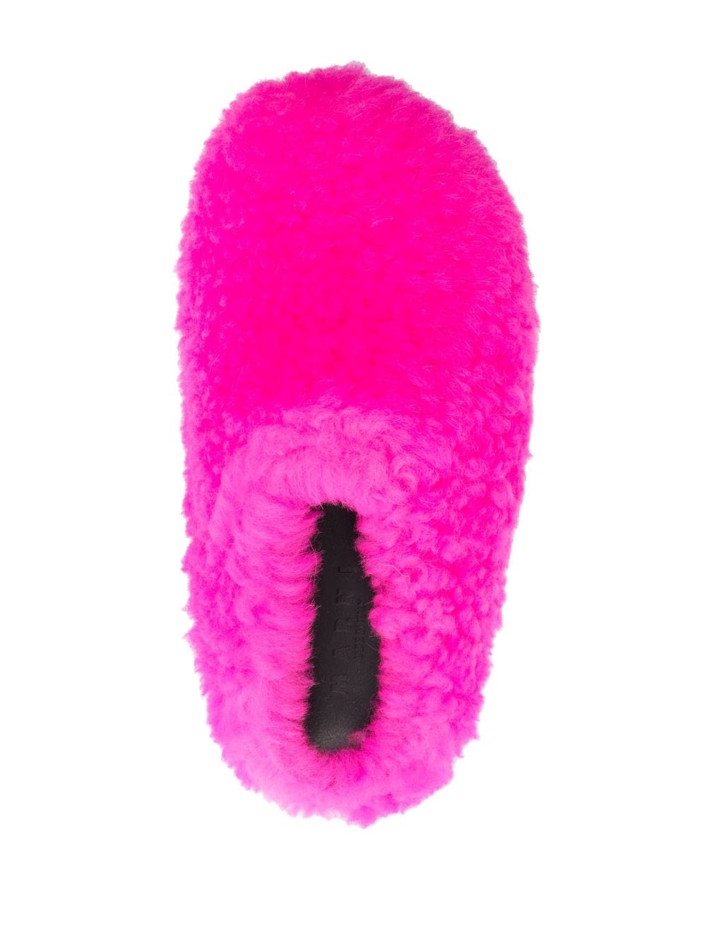 shearling slip-on slides - 4