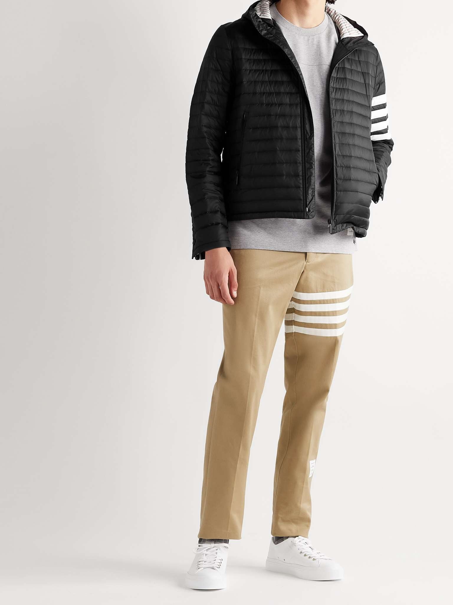 Striped Quilted Shell Down Jacket - 2