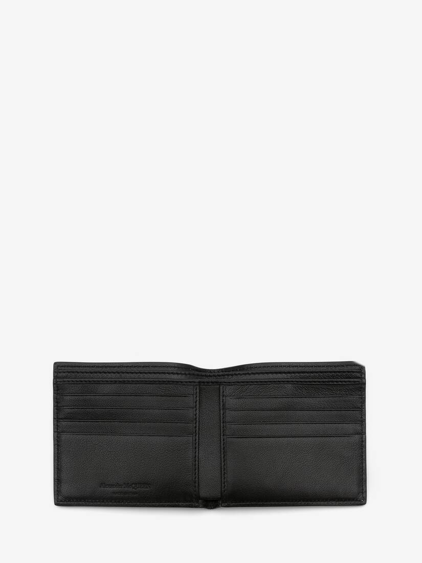 Embossed Croc Billfold Wallet in Graphite - 4