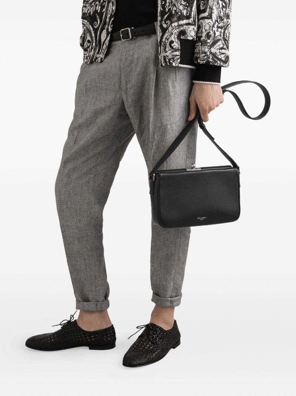 Marlene structured leather messenger bag - 2