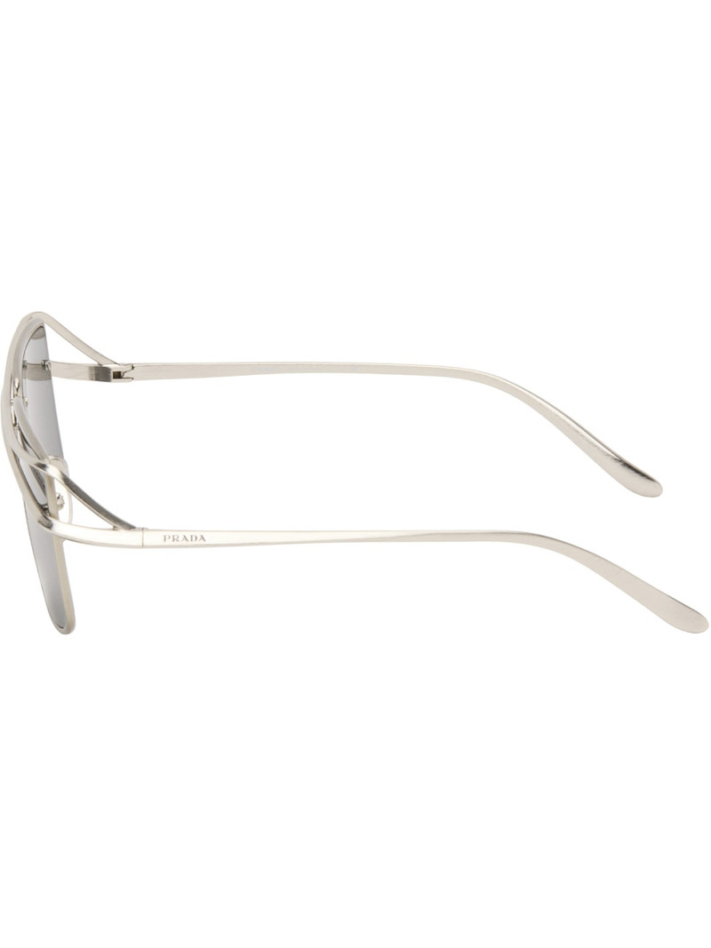Silver Square Metal Sunglasses 3